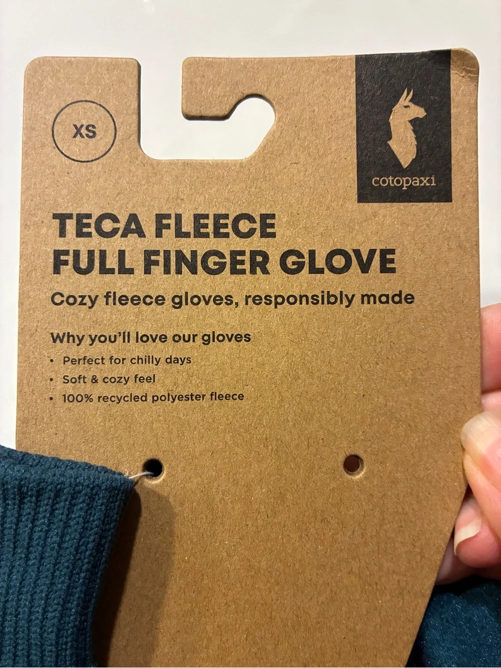 cotopaxi Teva Fleece Full Finger Glove size XS